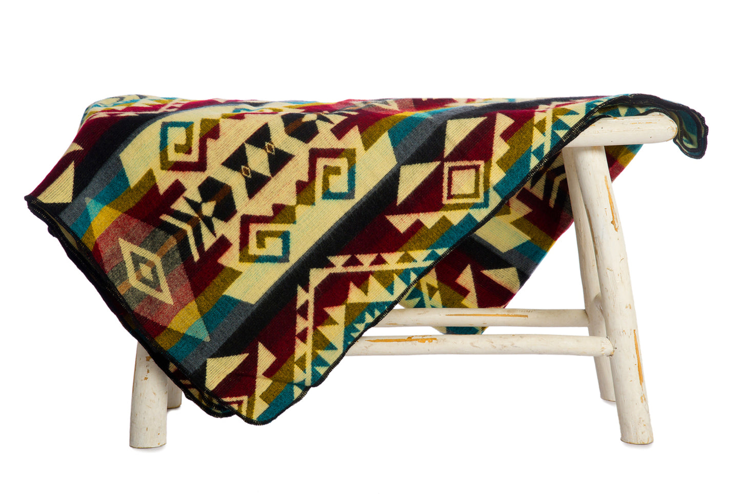 Ecuadorian alpaca mini blanket | native blanket | Mini Chimborazo Multicolor