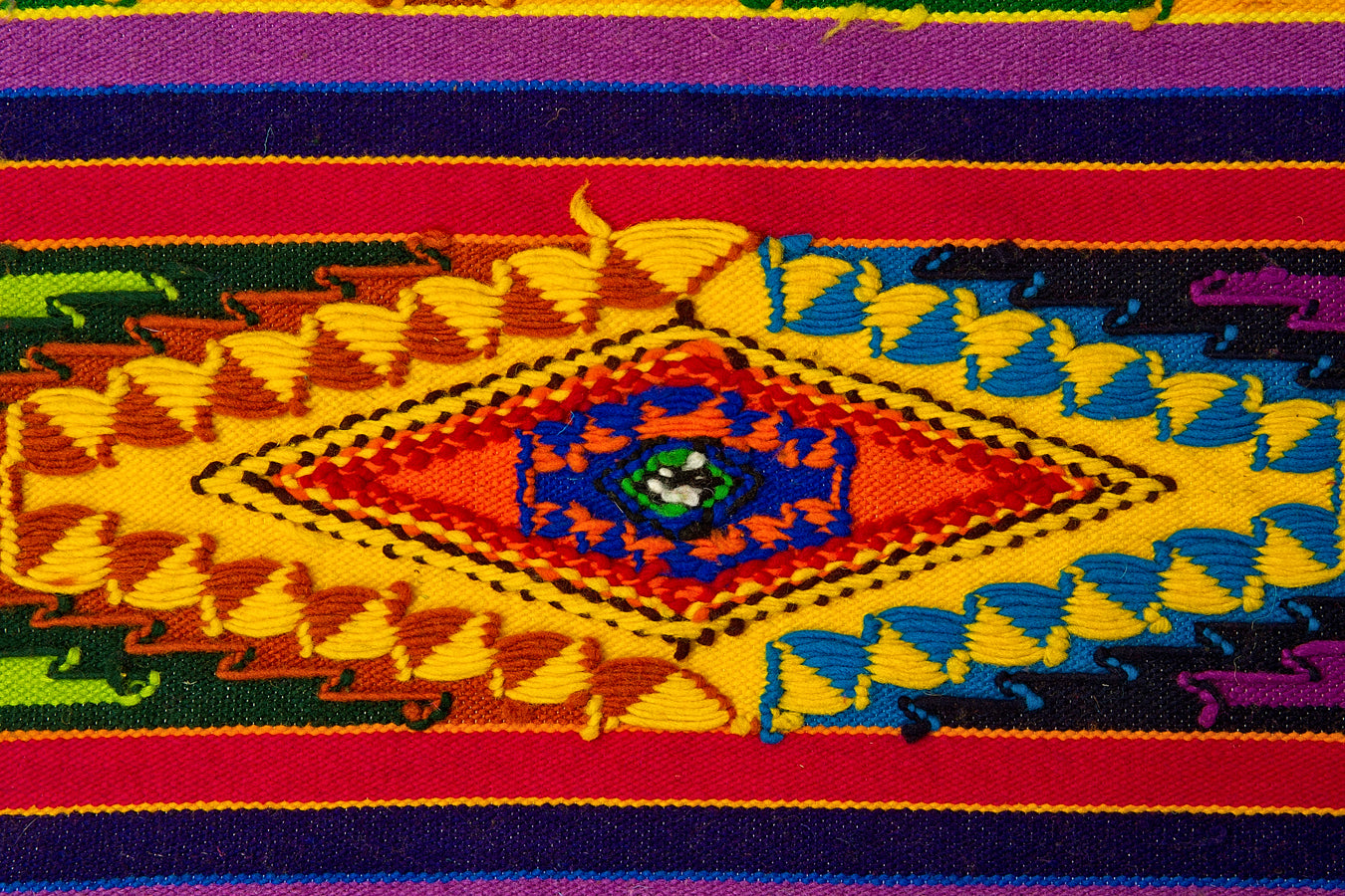 Wool Rug Aztec - Southwestern - Ethnic Design - Multicolor Rug - Midsize rug