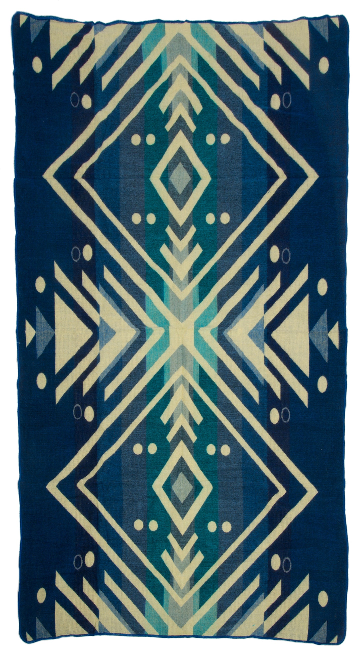 Ecuadorian alpaca mini blanket | native blanket |  Mini Imbabura Blue