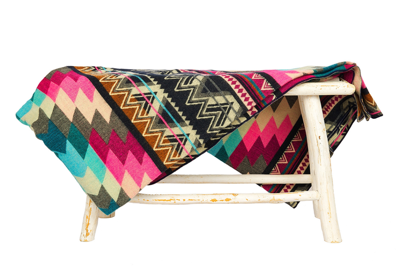 Ecuadorian alpaca blanket | native blanket | Antisana Pink