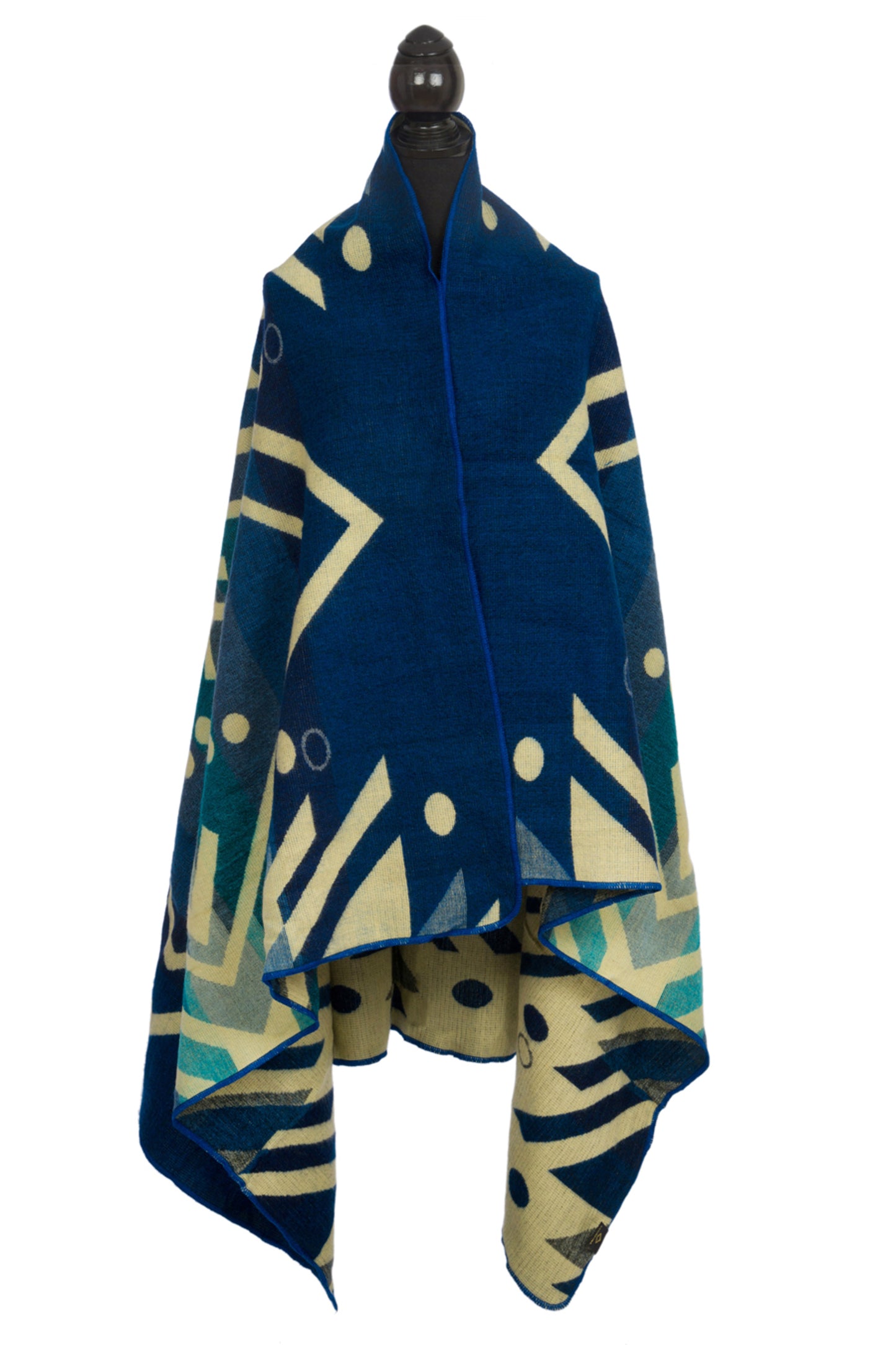 Ecuadorian alpaca mini blanket | native blanket |  Mini Imbabura Blue