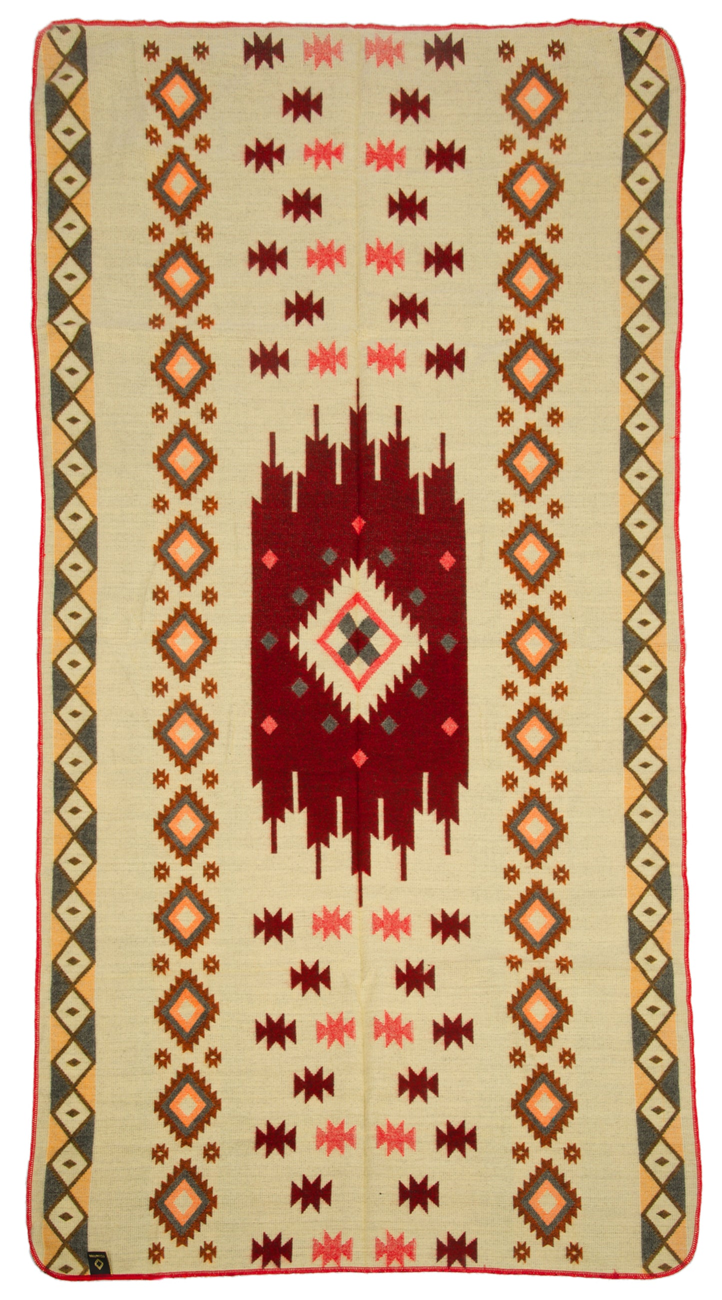 Ecuadorian alpaca mini blanketn | native blanket | Mini Quilotoa Red