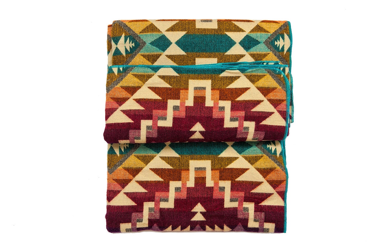 Ecuadorian alpaca blanket | native blanket | Chimborazo Pink