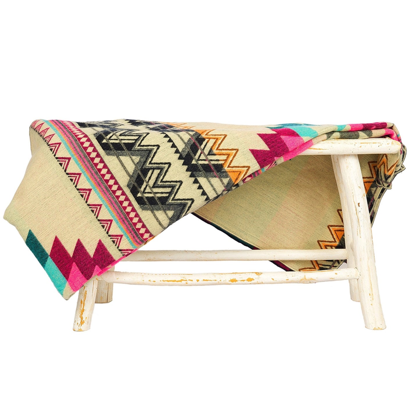 Ecuadorian alpaca blanket | native blanket | Antisana Pink