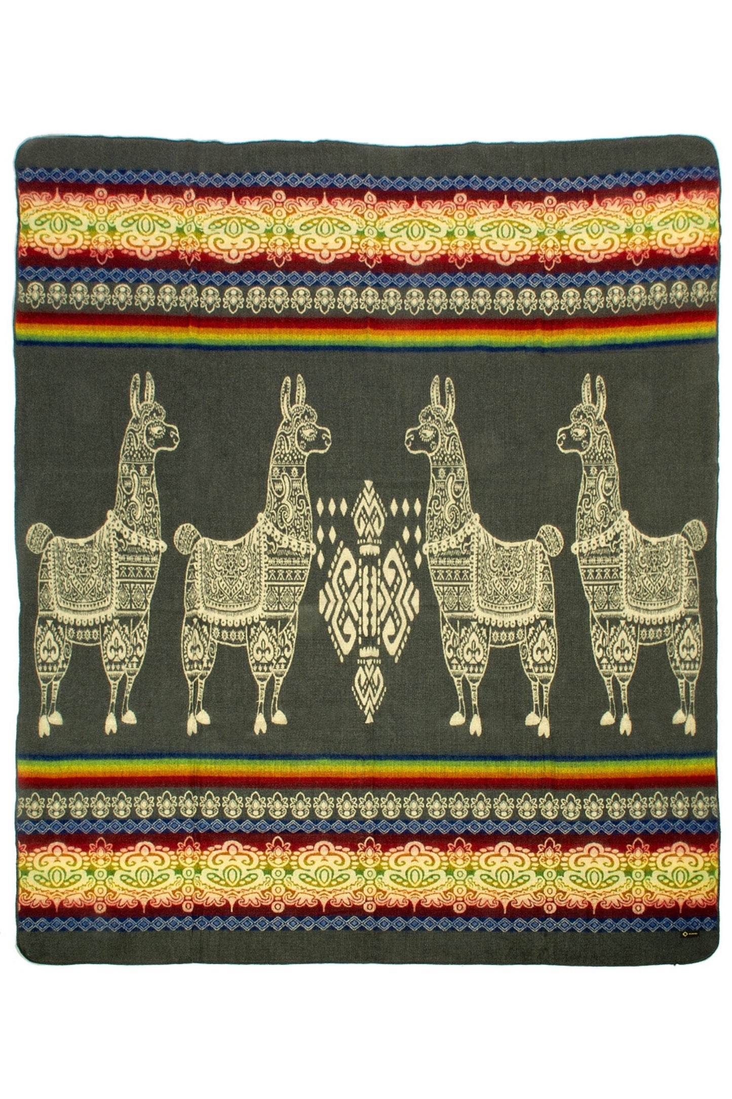 Ecuadorian alpaca blanket | native blanket | Alpaca Gray